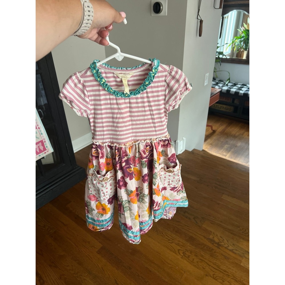 Matilda Jane Size 4 Chrysalis Dress Girls Easter‎ Floral Pink
